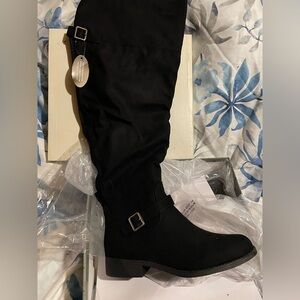 Sun + Stone Black over the knee Boots